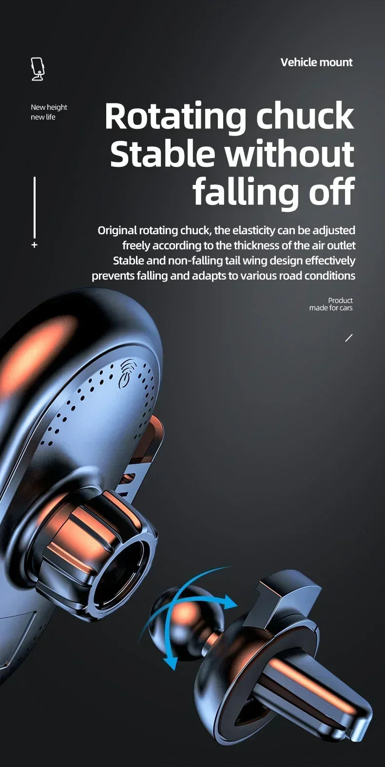 30W Wireless Car Charger with Automatic    Phone  holder