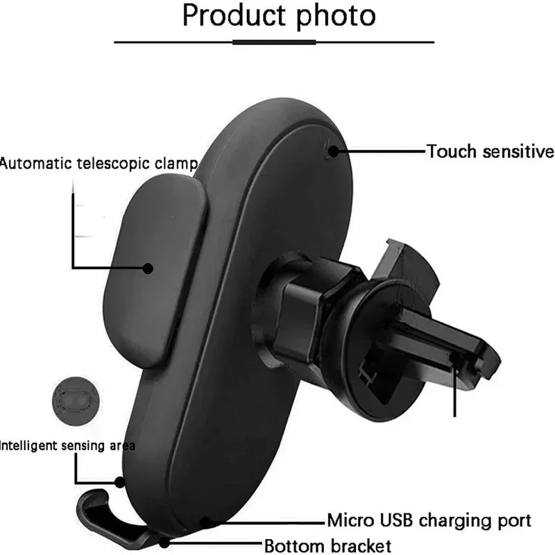 30W Wireless Car Charger with Automatic    Phone  holder