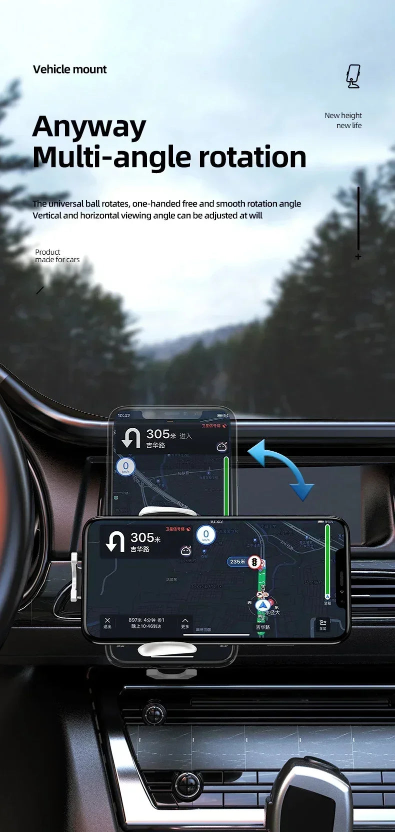 30W Wireless Car Charger with Automatic    Phone  holder