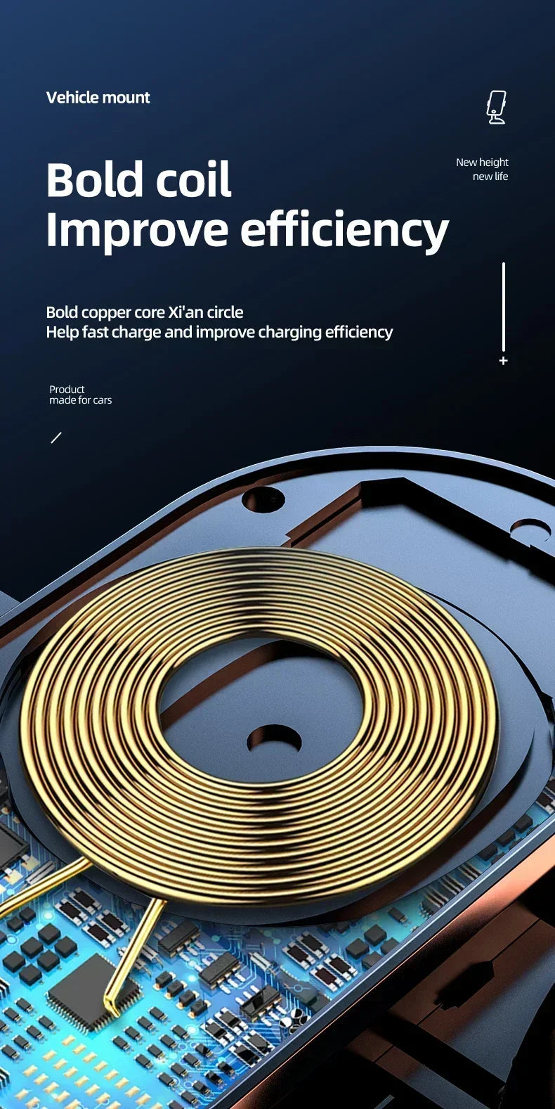 30W Wireless Car Charger with Automatic    Phone  holder