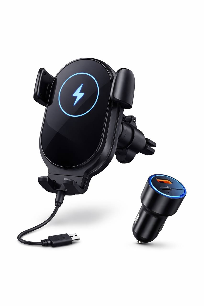 30W Wireless Car Charger with Automatic    Phone  holder